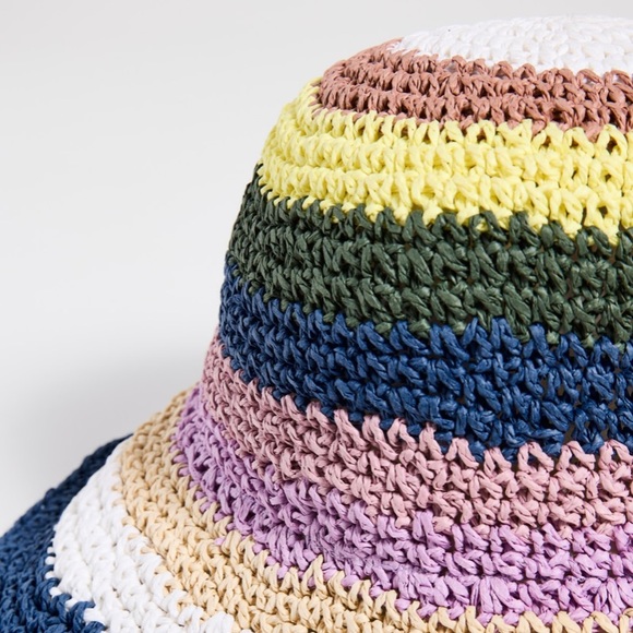 NWT HAT ATTACK Remy Multi Bucket Hat in Navy Stripe, Revolve, One Size, Ladies - Picture 3 of 7